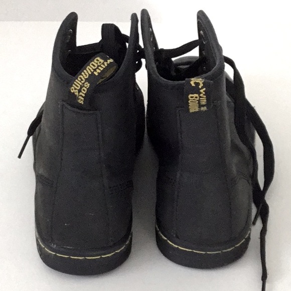 Dr. Martens, Shoreditch Black, Leather Lace-up Ankle Boots. Moto. No insoles. - Picture 3 of 6